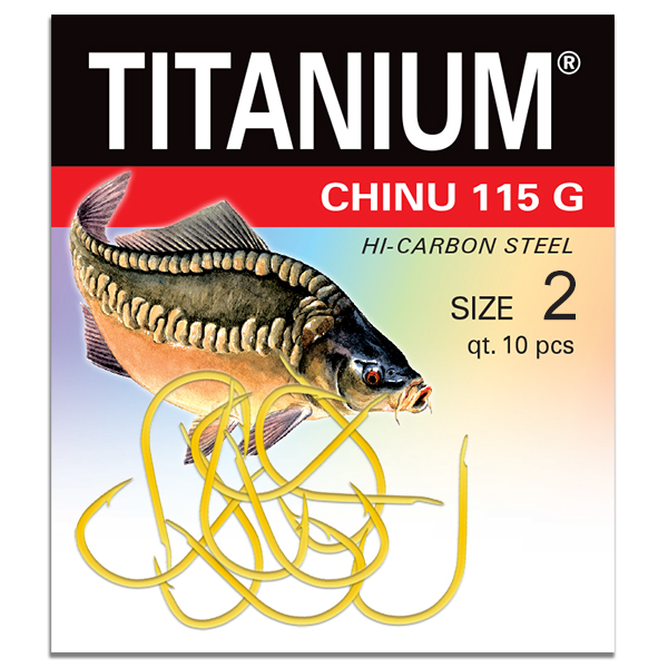 Háčik Titanium CHINU (10 ks), veľ. 2