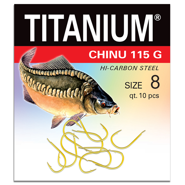 Háčik Titanium CHINU (10 ks), veľ. 8