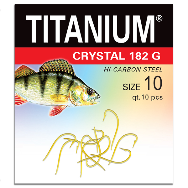 Háčik Titanium CRYSTAL (10 ks), veľ. 10