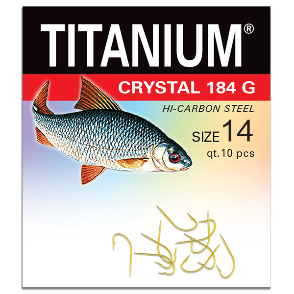 Háčik Titanium CRYSTAL (10 ks), veľ. 14