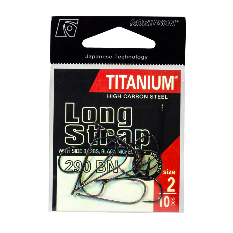 Háčik Titanium Long Strap, veľ. 8 (10 ks)