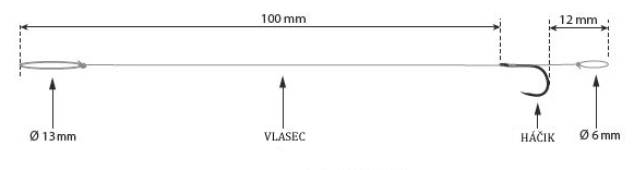 Nadväzec Titanium Method Feeder s očkom, 504 BN v. 10, Ø 0,190mm (10ks)