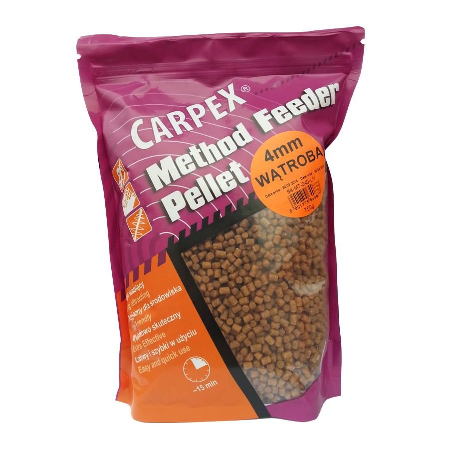Carpex Method Feeder Pellet - Ryba 4mm, 0,75kg