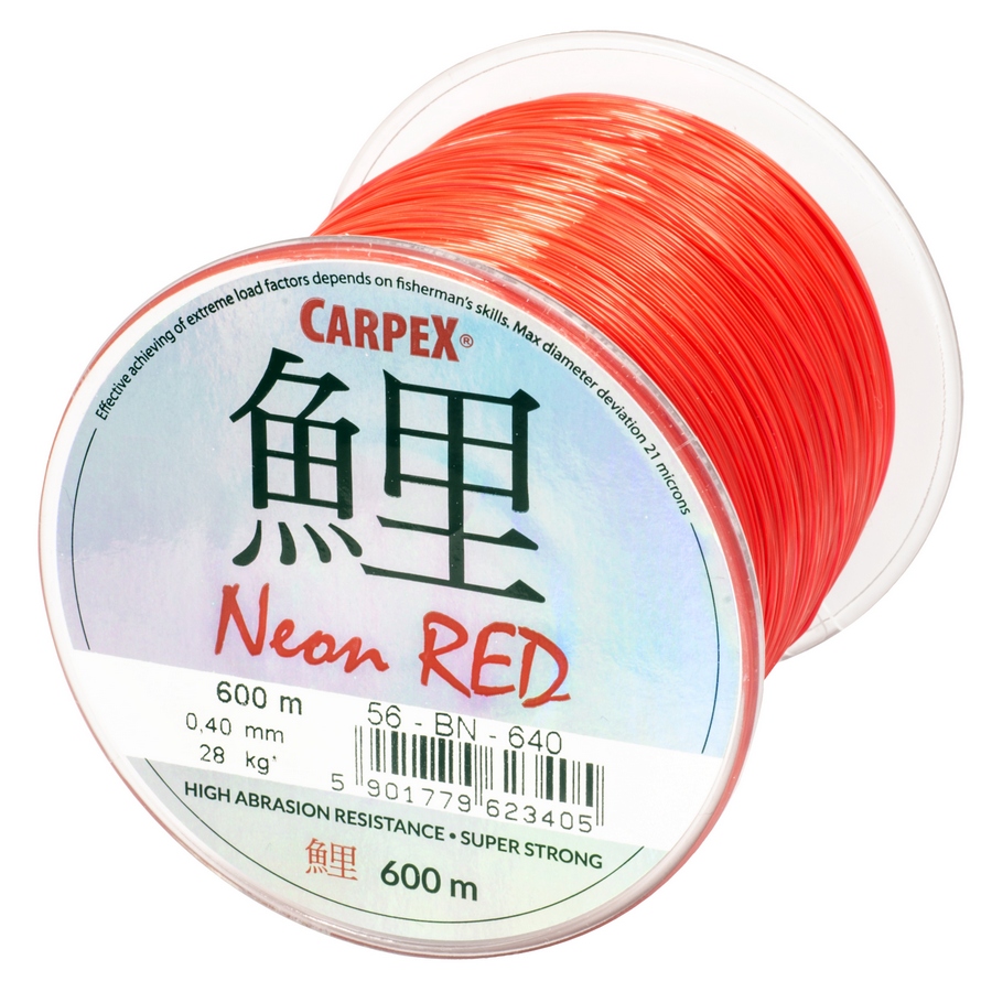 Vlasec Carpex Neon Red, 0,36mm (600 m)