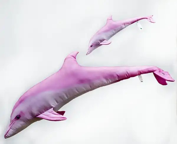 Vankúš Delfín ružový Gigant + DARČEK praktická krabička