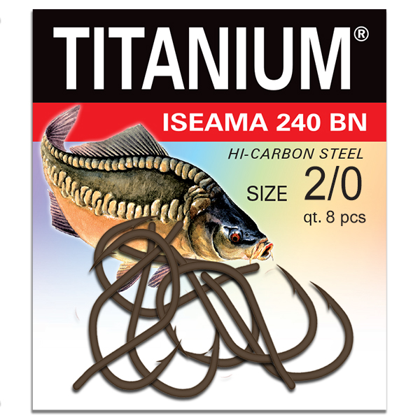 Háčik Titanium ISEAMA (8 ks), veľ. 2/0