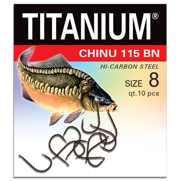 Háčik Titanium CHINU, veľ. 8 (10 ks)