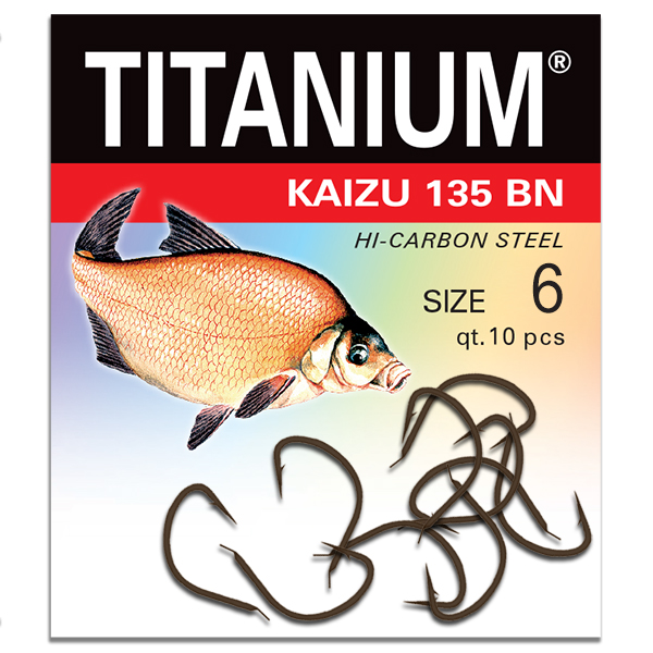 Háčik Titanium KAIZU (10 ks), veľ. 6