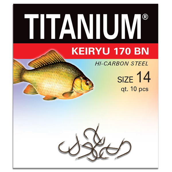 Háčik Titanium KEIRYU (10 ks), veľ. 14