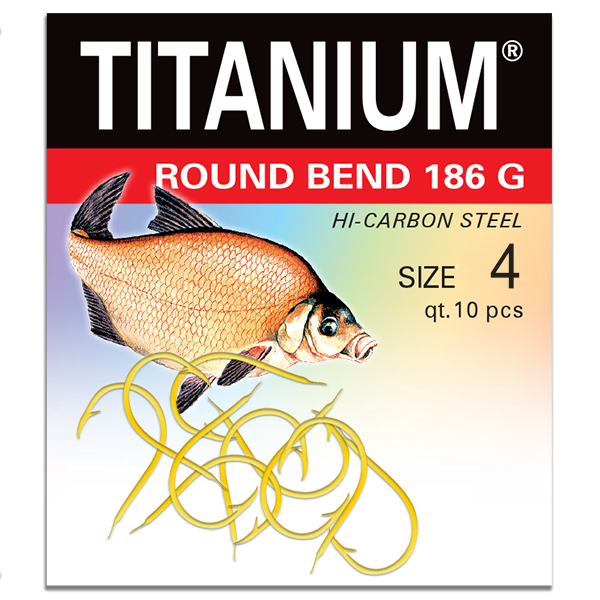 Háčik Titanium ROUND BEND (10 ks), veľ. 4