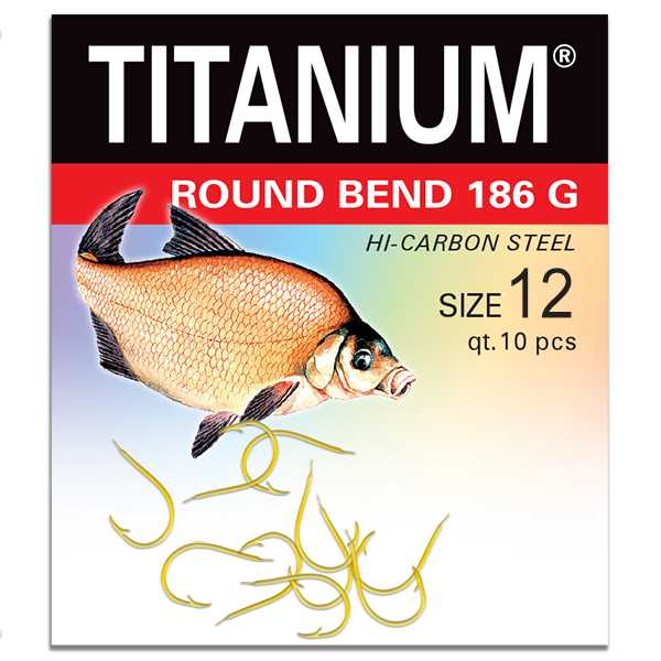 Háčik Titanium ROUND BEND (10 ks), veľ. 12