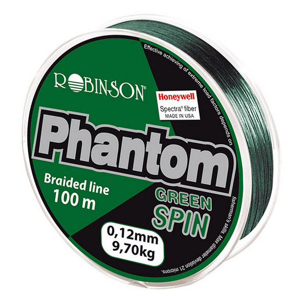 Šnúra  Phantom Green Spin 0.08mm, zelená (100m)