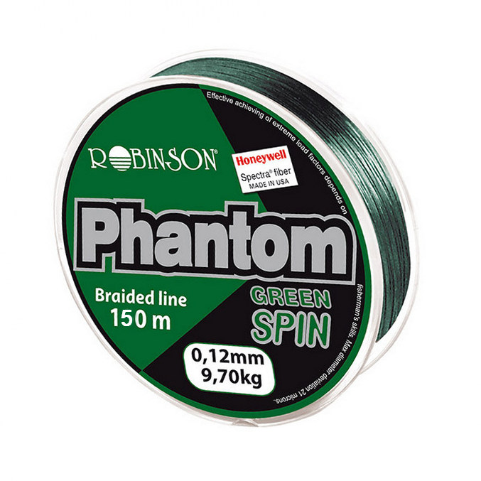 Šnúra  Phantom Green Spin 0.12mm, zelená (150m)