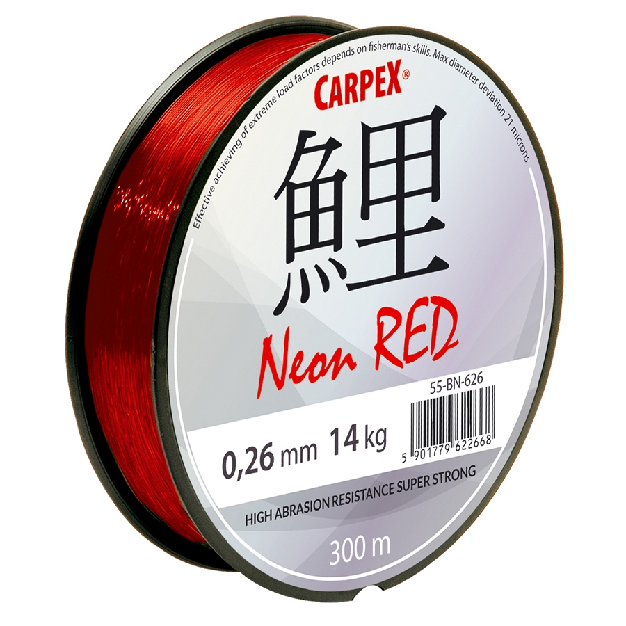 Vlasec Carpex Neon Red, 0,26mm (300 m)