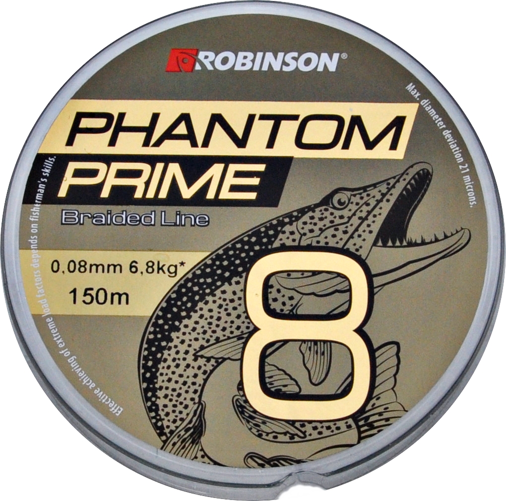 Pletená šnúra Robinson Phantom Prime X8 jasnozelená 0,10mm