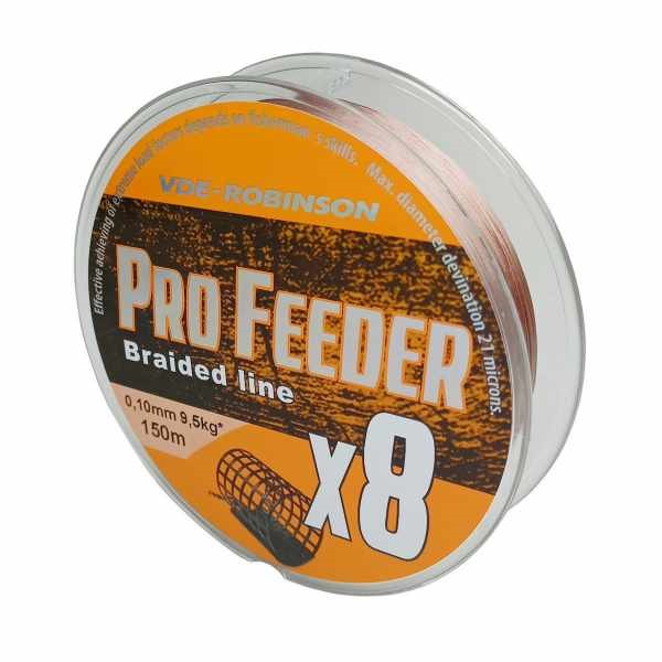 Šnúra Phantom Prime Pro Feeder X8 0,08mm, 150m, hnedá