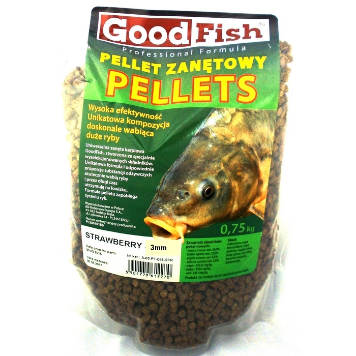 Mikropelety GoodFish 3mm, jahoda, 0,75kg