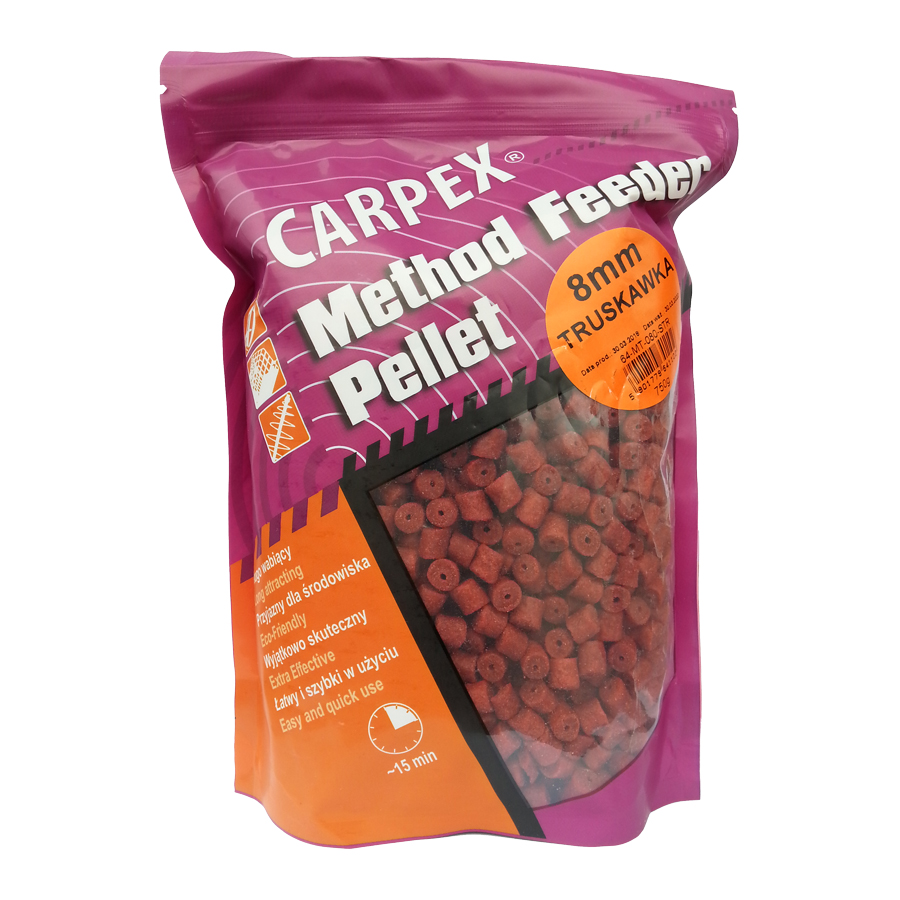 Carpex Method Feeder Pellet - Jahoda 8mm, 0,75kg
