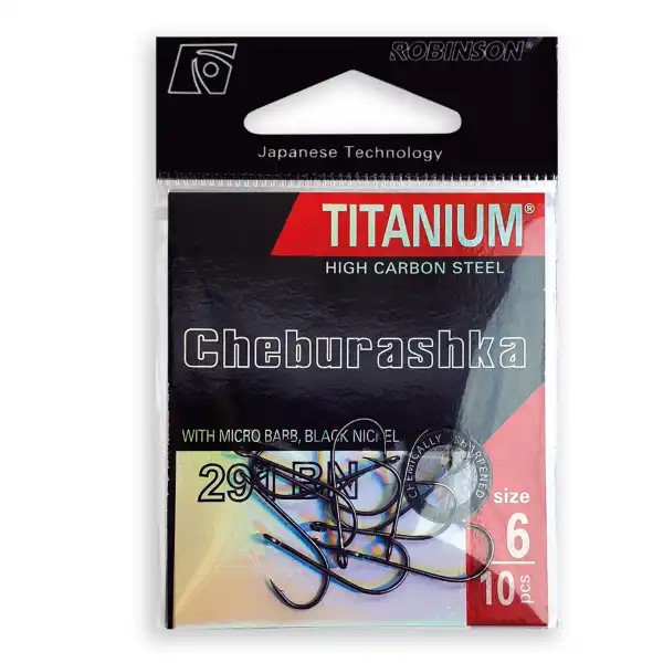 Háčik Titanium Cheburashka, veľ. 1 (10 ks)