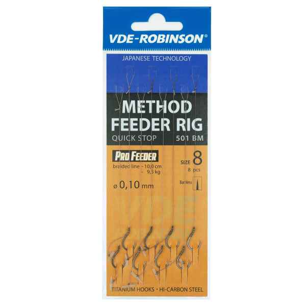 VDE-R Pletený náväzec s nekonečnou zarážkouMF 501BM veľkosť 8, priemer 0,120 mm -8ks