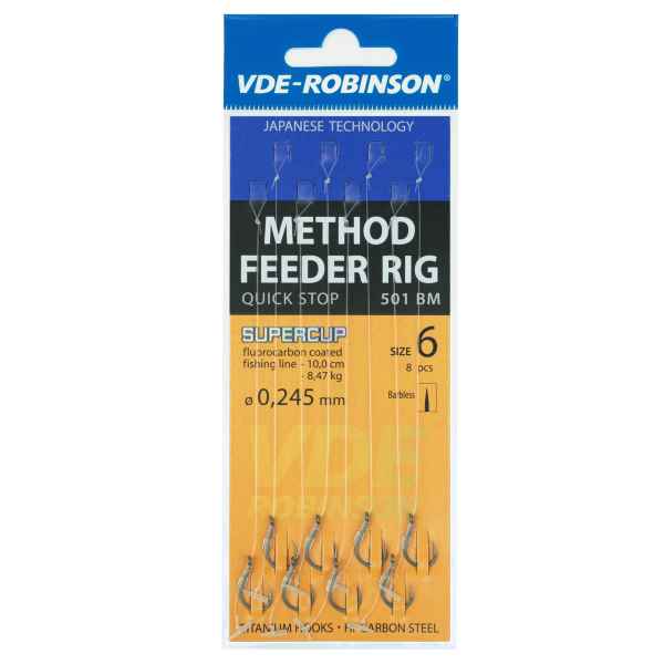 VDE-R Monofilný náväzec s nekonečnou zarážkou MF 501BM veľkosť 8, priemer 0,233mm -8ks