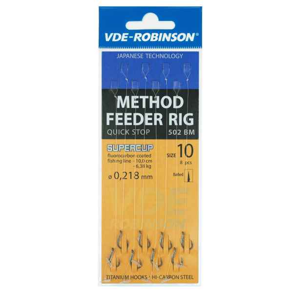 VDE-R Monofilný náväzec s nekonečnou zarážkou MF 502 BM veľkosť 12, priemer 0,190 mm -8ks