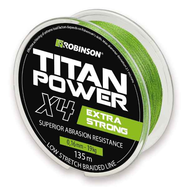 Šnúra Robinson Titan Power X4 0,14mm, 135m, zelená