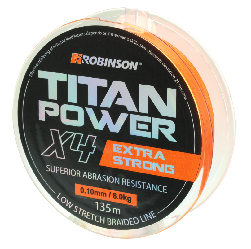 Šnúra Titan Power X4 0,14mm, 135m, oranžová