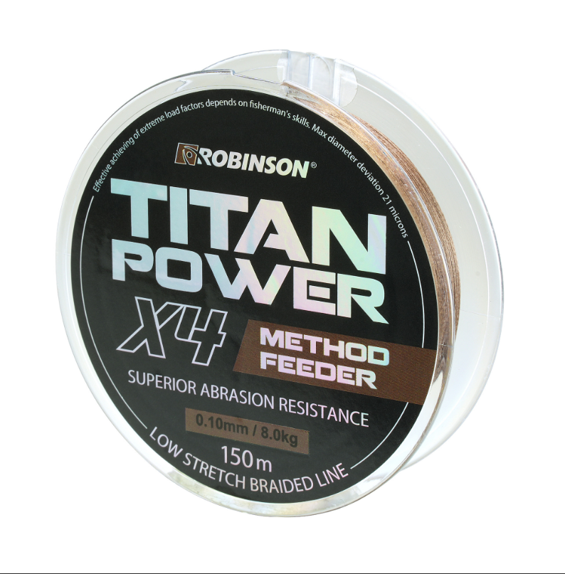 Šnúra Titan Power Feeder X4 0,12mm, 150m, hnedá