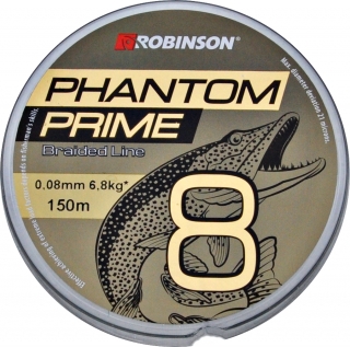 Pletená šnúra Robinson Phantom Prime X8 tmavozelená 0,10 mm